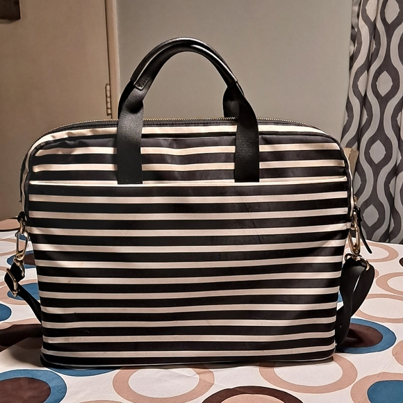 Kate Spade Classic  Nylon Stripe Laptop Commuter Bag 13" - Picture 2 of 12